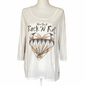 Maison Scotch  NY Rock N Roll Graphic T-shirt  size 1